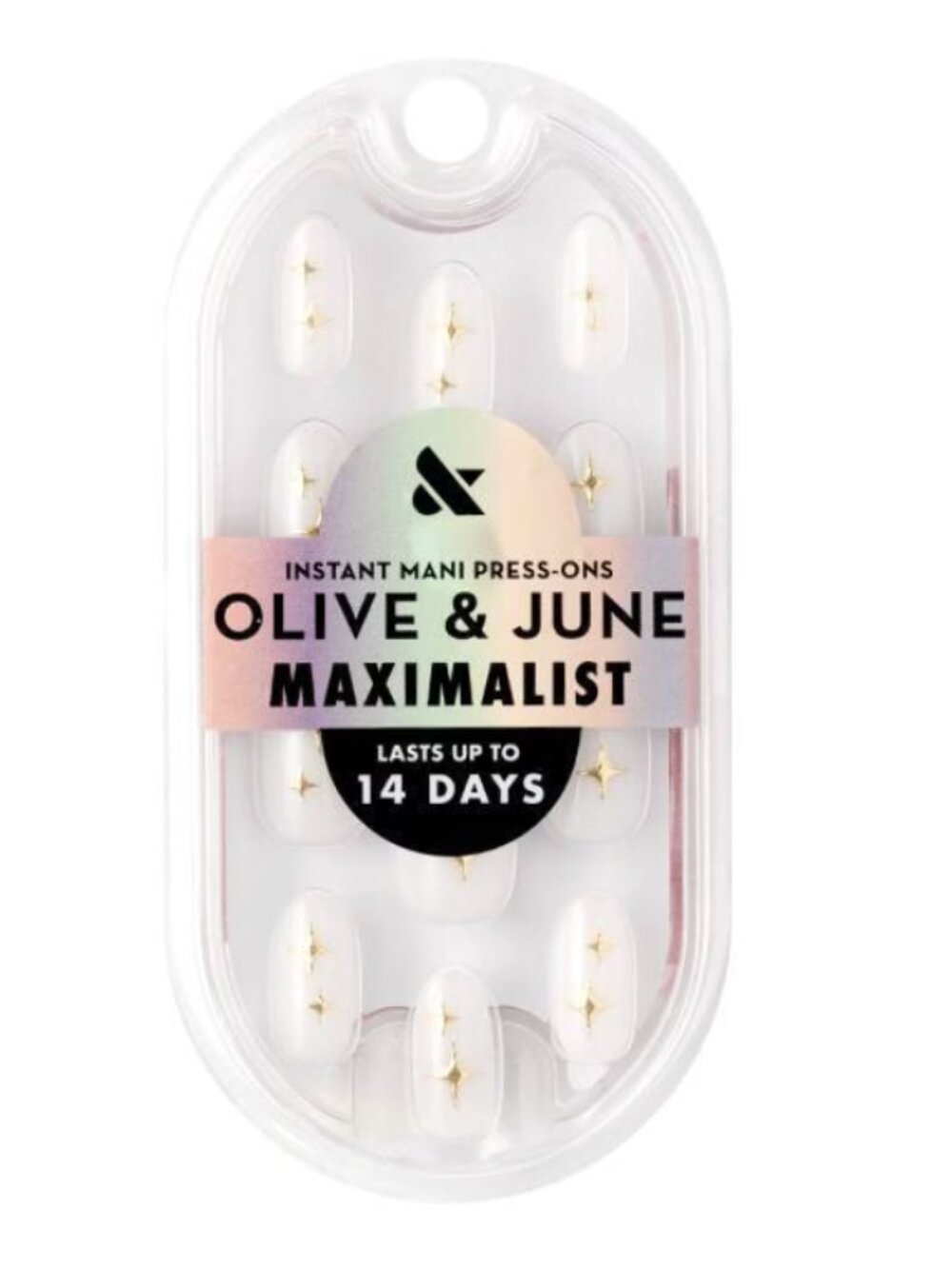 Olive & June Press-On Fake Nails - M Oval - Puffy Sparkle